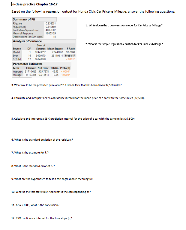 Solved n-class practice Chapter 16-17 Based on the following | Chegg.com
