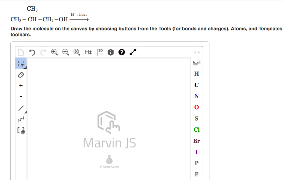 Solved CH H, Heat CH3-CH-CH2-OH — Draw The Molecule On The | Chegg.com