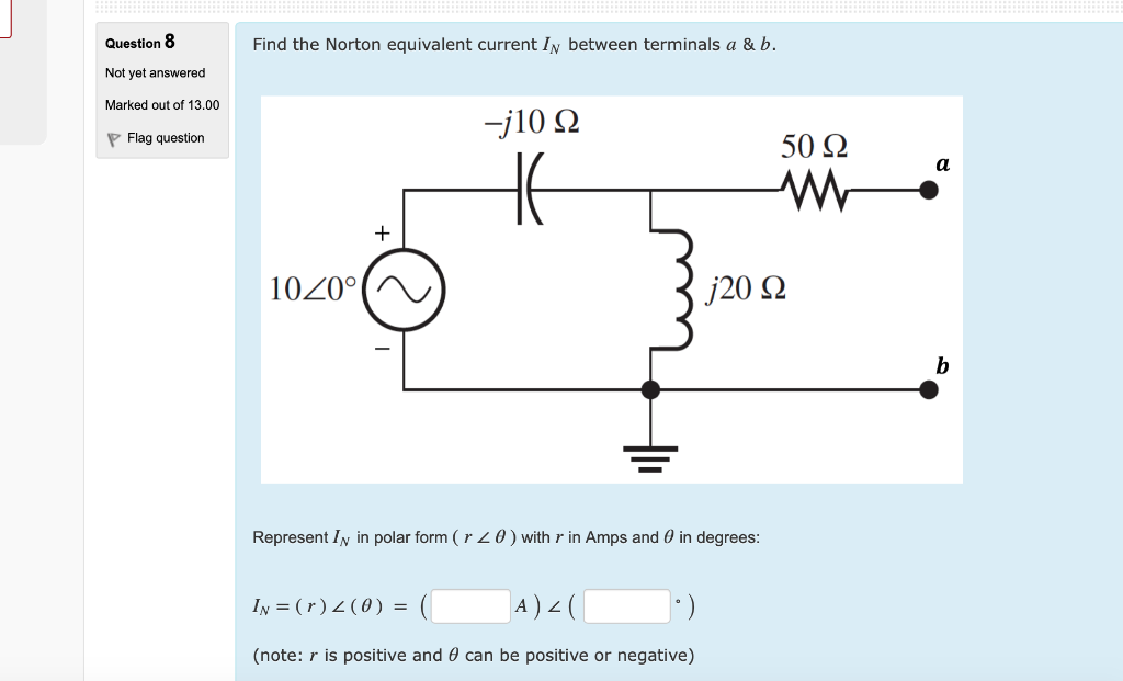 Solved Question 8 Find The Norton Equivalent Current In | Chegg.com