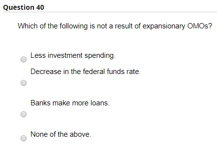 Solved Question 40 Which of the following is not a result of | Chegg.com