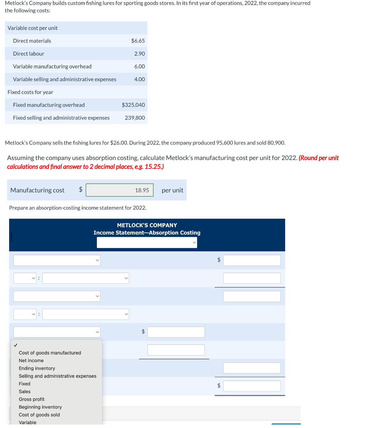 Solved Managerial Accounting: Please Answer And Fill In The | Chegg.com