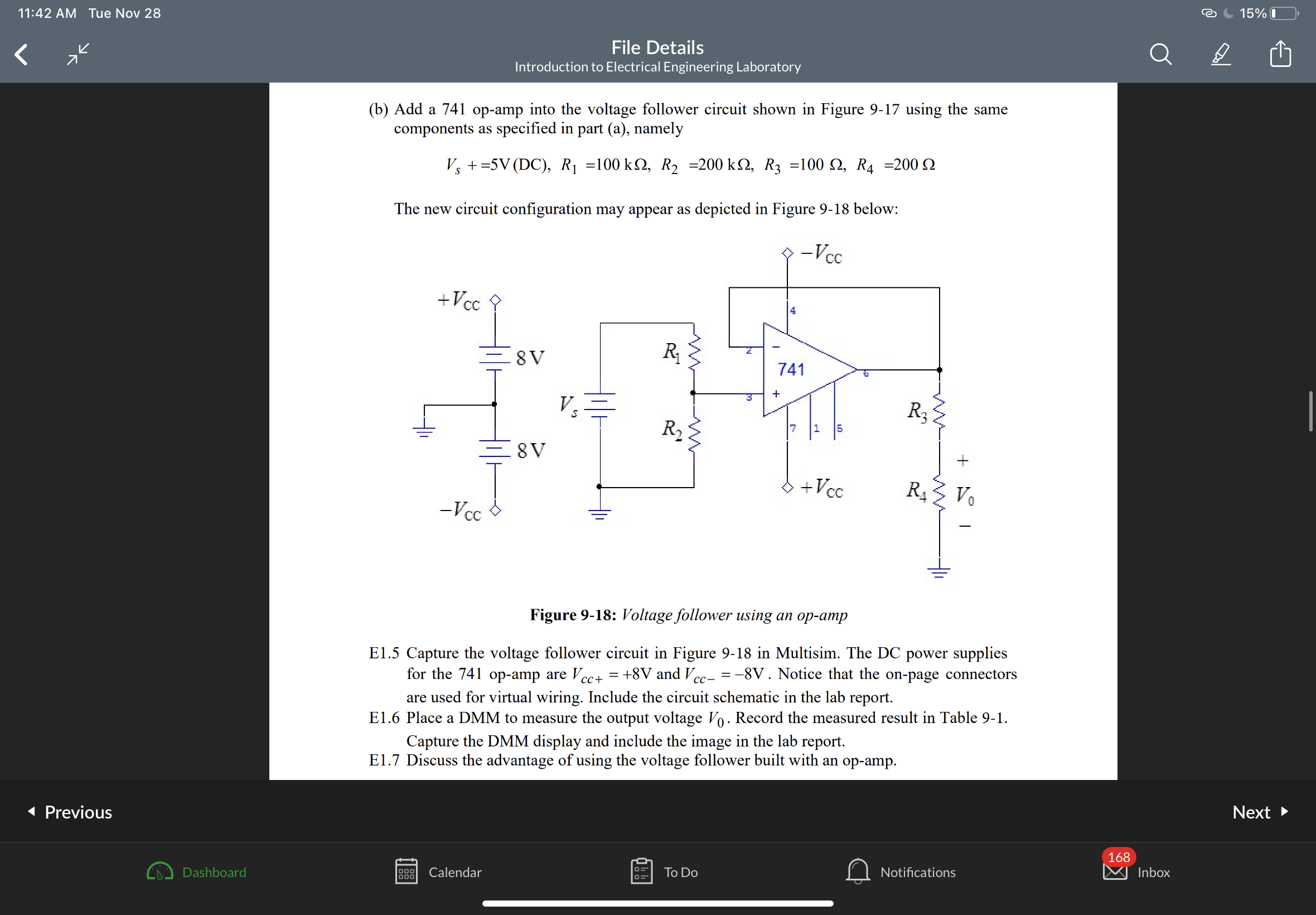 Solved Exercise 9 1 Voltage Followers A Consider The 5850