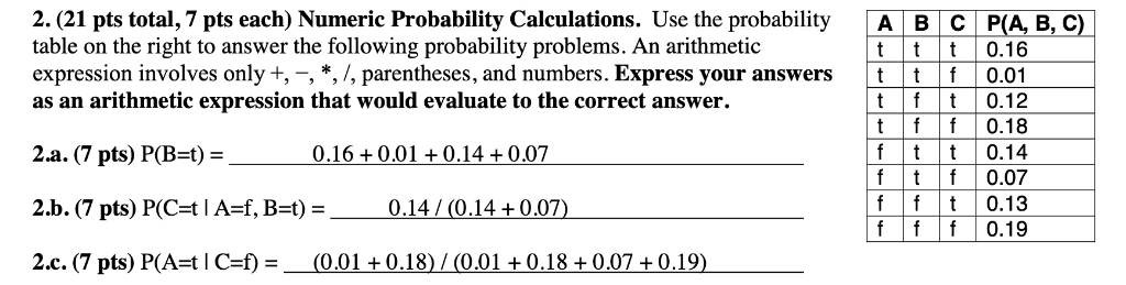 Solved Please explain the 2b and 2c in details, i have no | Chegg.com