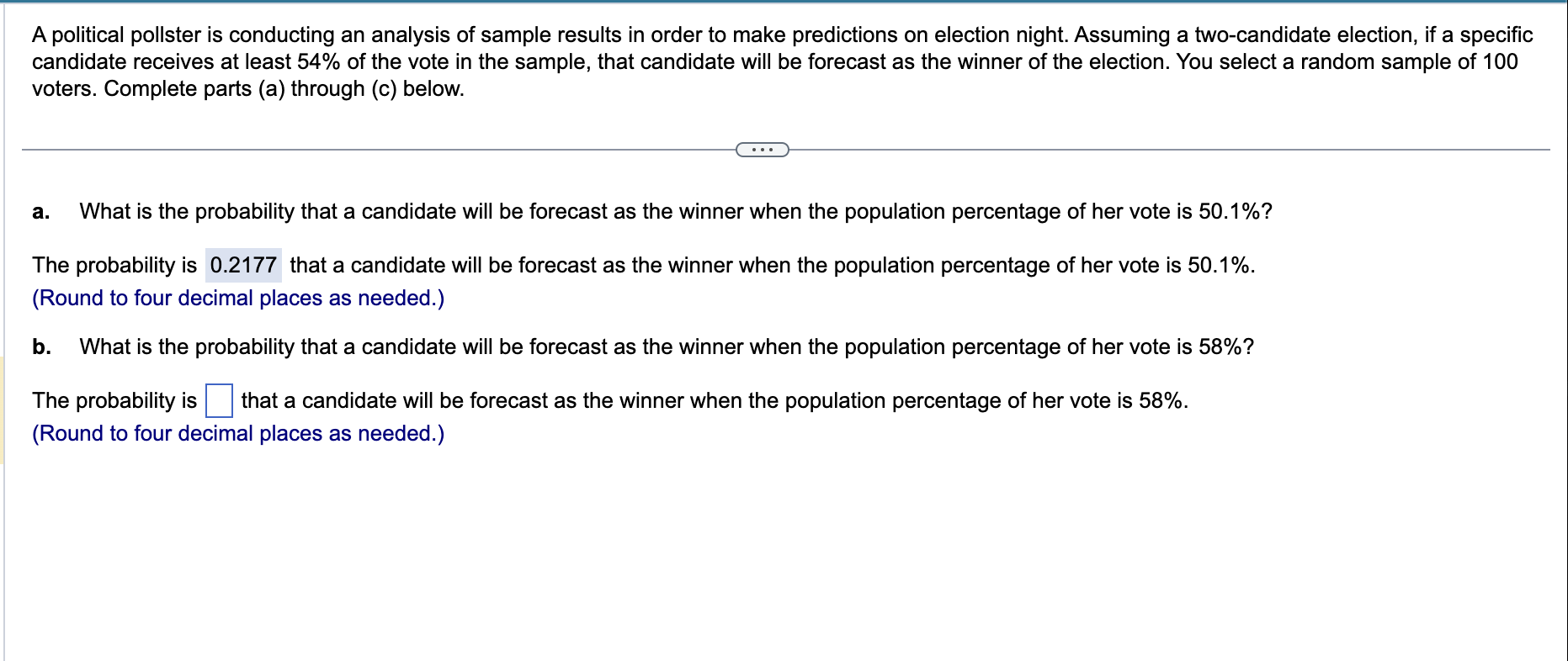 Solved A Political Pollster Is Conducting An Analysis Of | Chegg.com