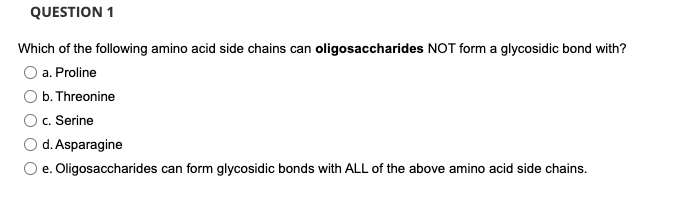 Solved Which of the following amino acid side chains can | Chegg.com