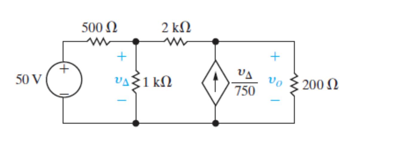 Solved Find Vo for the circuit and calculate the total power | Chegg.com