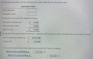 Solved Weighted Average Method, Physical Flow, Equivalent | Chegg.com