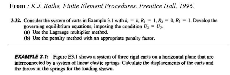 Solved From : K.J. Bathe, Finite Element Procedures, | Chegg.com