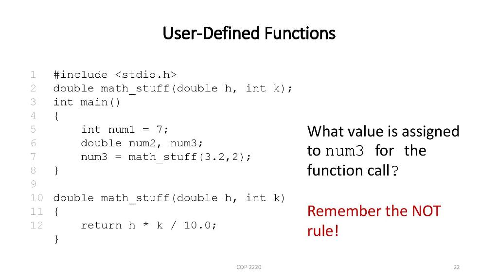 Solved Library Functions Given Variables Int C = 15; Double 