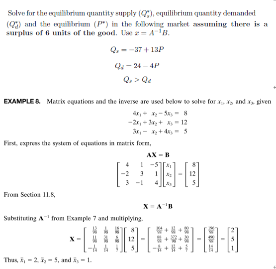 Solved Solve for the equilibrium quantity supply (Q;), | Chegg.com