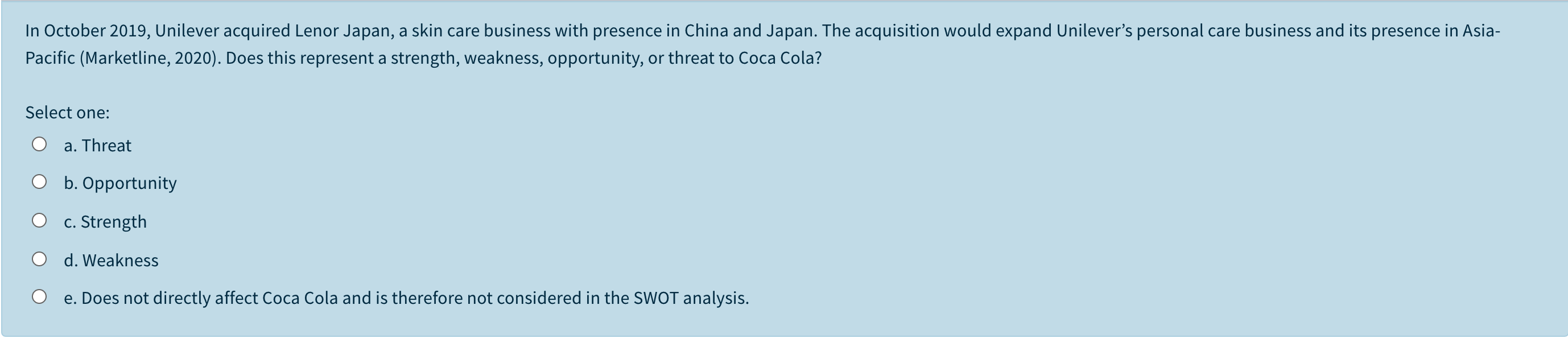 Solved In October 2019, Unilever acquired Lenor Japan, a | Chegg.com