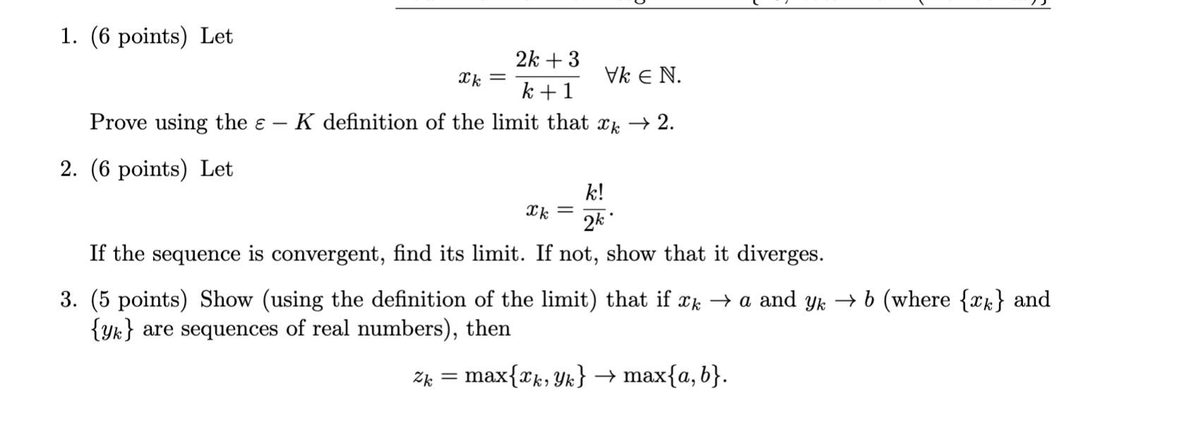 Solved Ik = k +1 1. (6 points) Let 2k + 3 Vk € N. Prove | Chegg.com