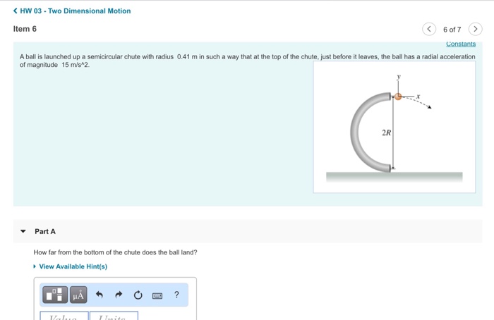 Solved A ball | Chegg.com