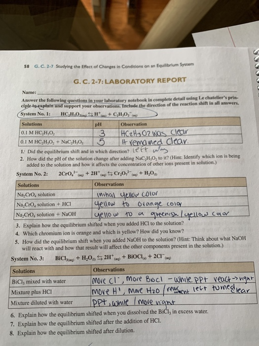 Solved chemistry lab report questions help please