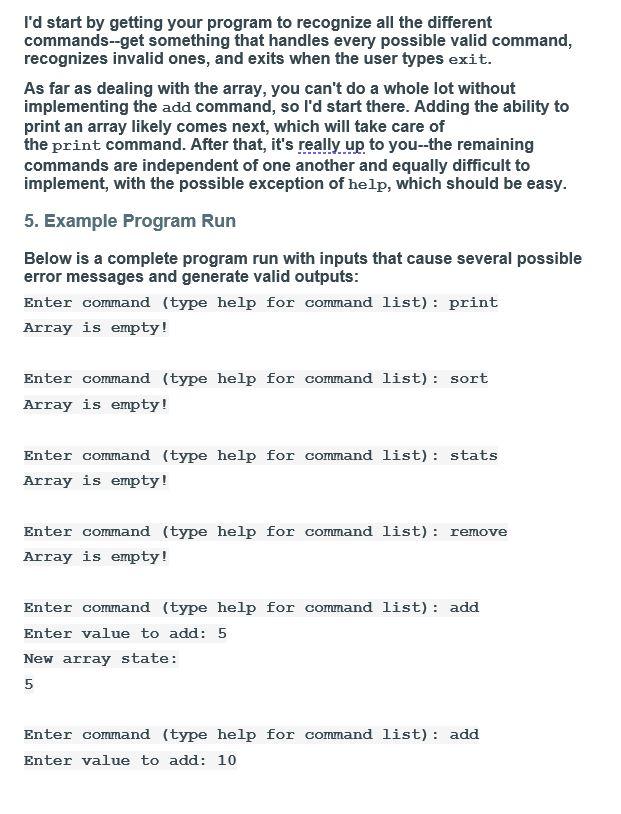 Solved Programing c please 7.21 Program 6: Arrays and | Chegg.com
