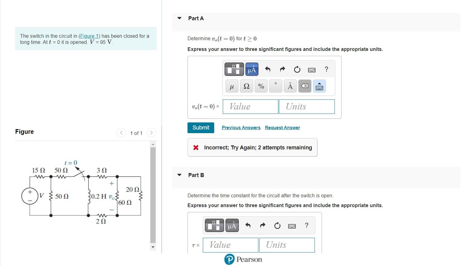 Solved The Switch In The Circuit In Figure Has Been Chegg Com