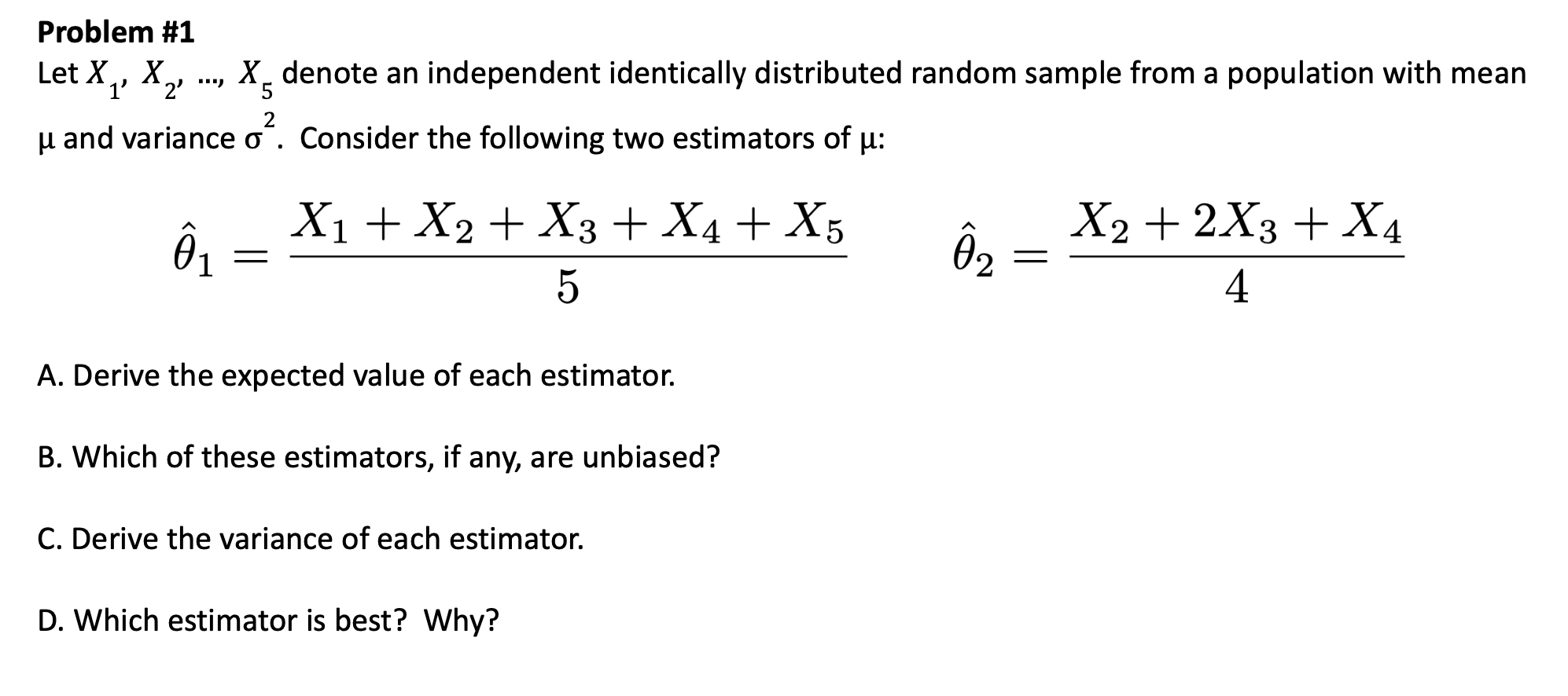 Solved Problem 1 Let X1 X2 … X5 Denote An Independent