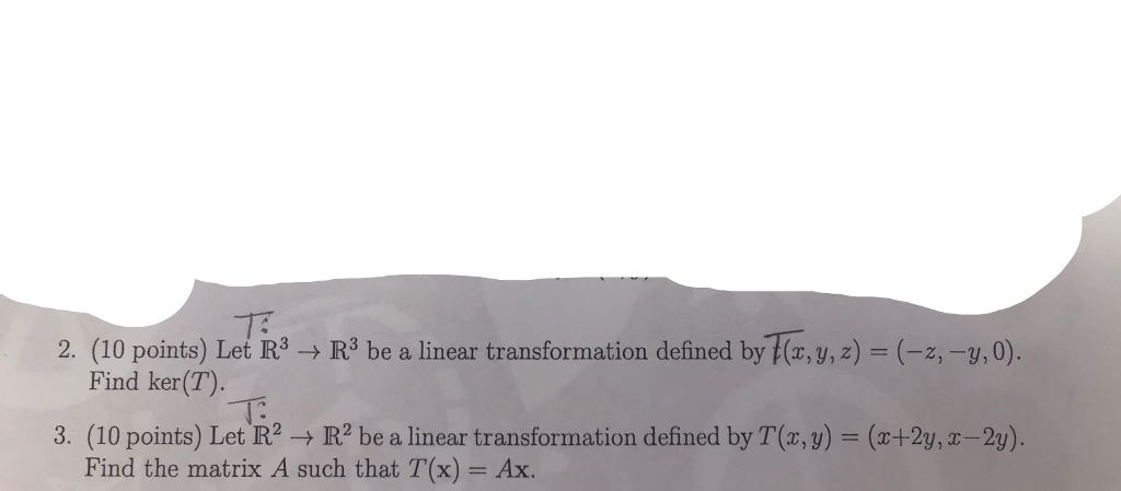 Solved This is a linear Algebra problem. Please use linear | Chegg.com