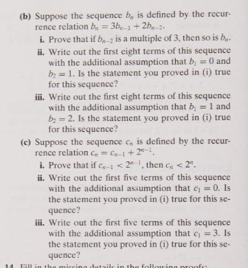 Solved (b) Suppose The Sequence Bn Is Defined By The | Chegg.com