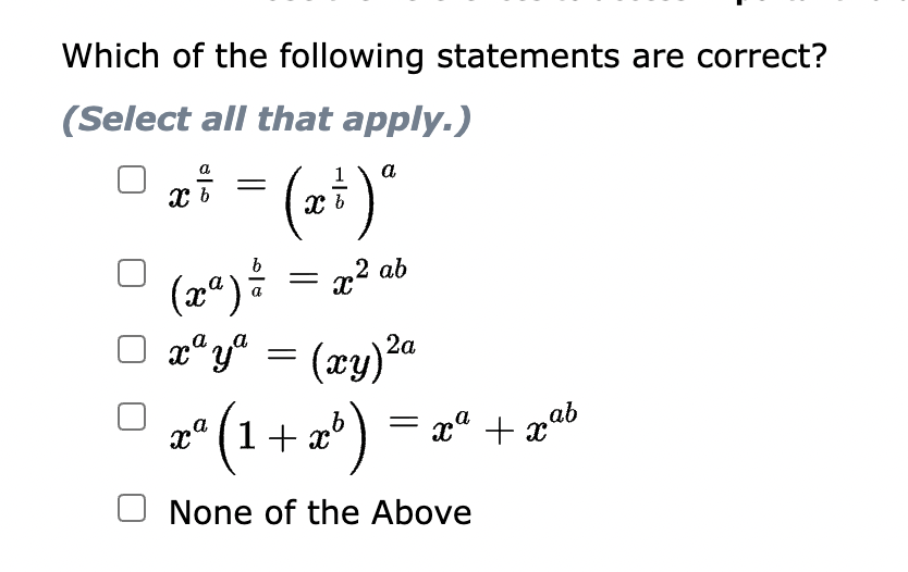 Solved Which of the following statements are correct? | Chegg.com