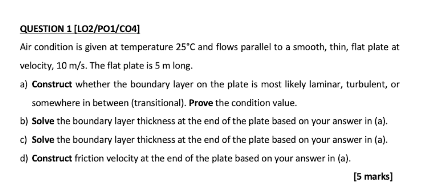 Solved C) Solve the Local Skin friction coefficient at the | Chegg.com