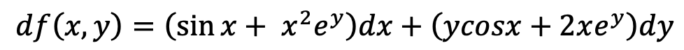 Solved The function above df(x,y), is this an inexact or | Chegg.com