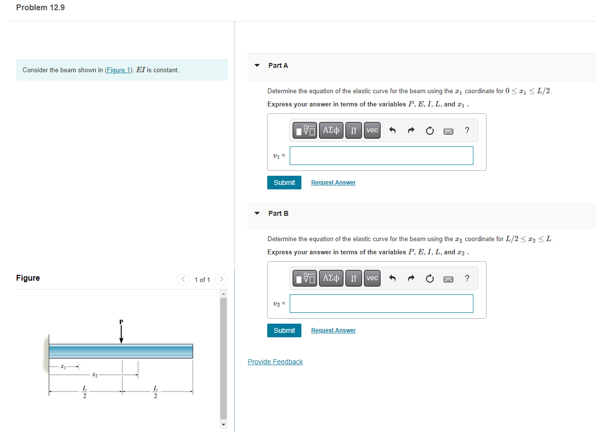 Solved Consider the beam shown in EI is constant. Part A | Chegg.com
