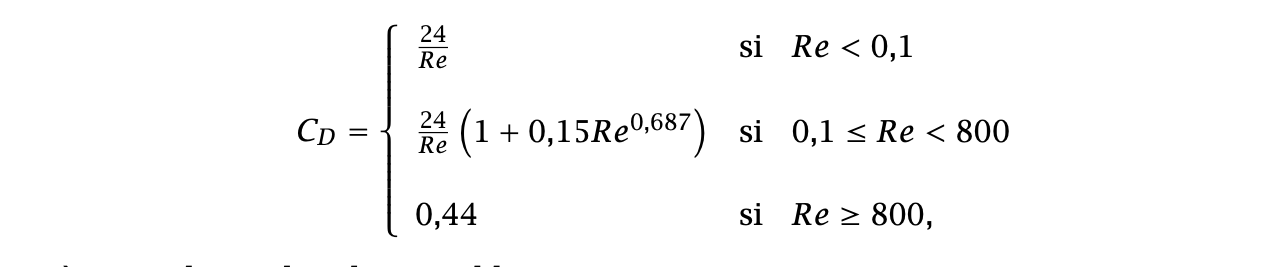 Solved with MAtlab The drag coefficient of a spherical | Chegg.com