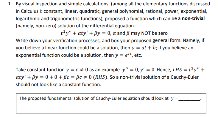 Solved 1. By visual inspection and simple calculations, | Chegg.com