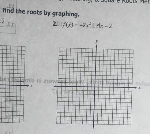 Solved Met find the roots by graphing. 2 .si 2. f(x) = -2x² | Chegg.com