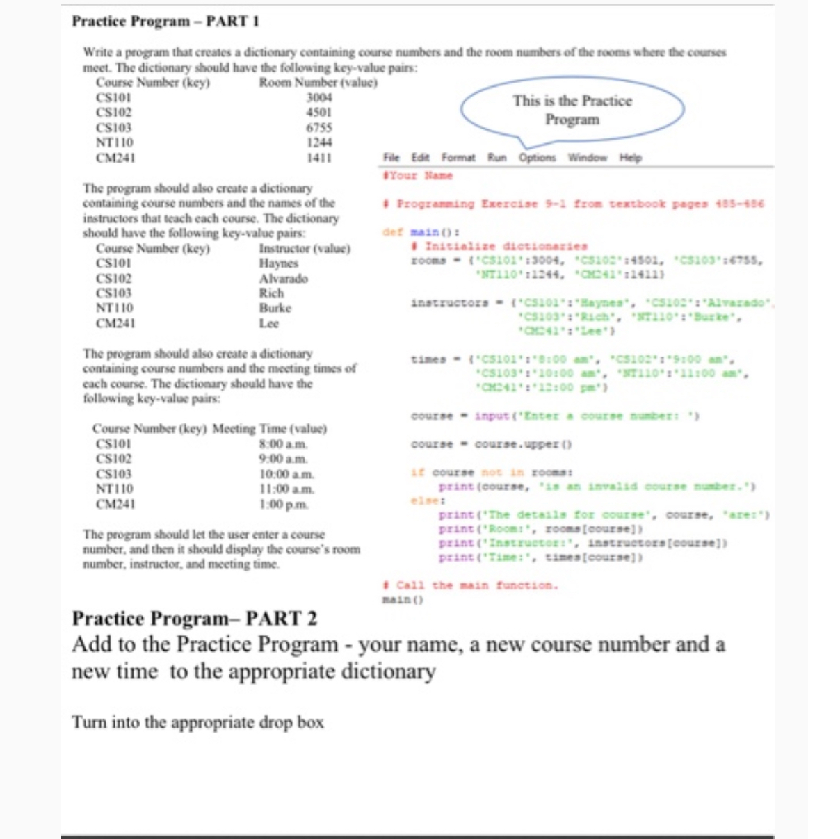 Solved Practice Program - PART 1 1244 Write a program that | Chegg.com
