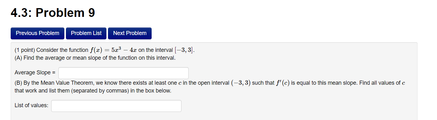 Solved 4.3: Problem 9 Previous Problem Problem List Next | Chegg.com