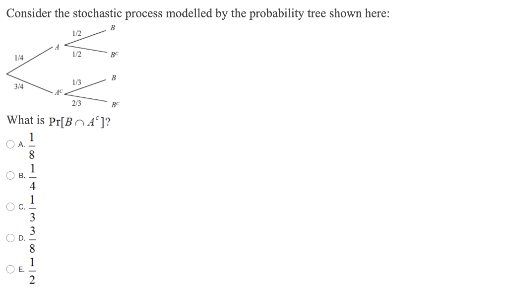 Solved Consider the stochastic process modelled by the | Chegg.com