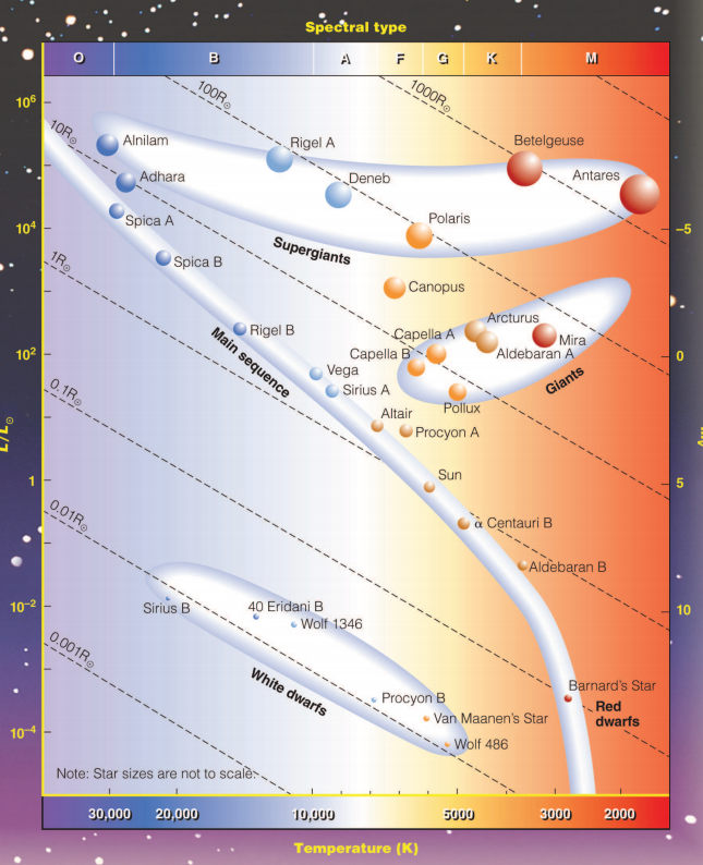 Looking at the HR diagram, calculate the | Chegg.com