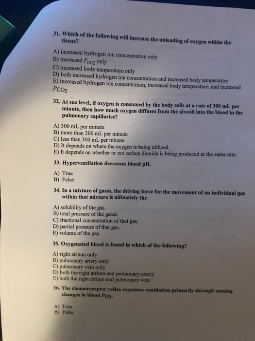 Solved 31. Which of the following will increase the | Chegg.com