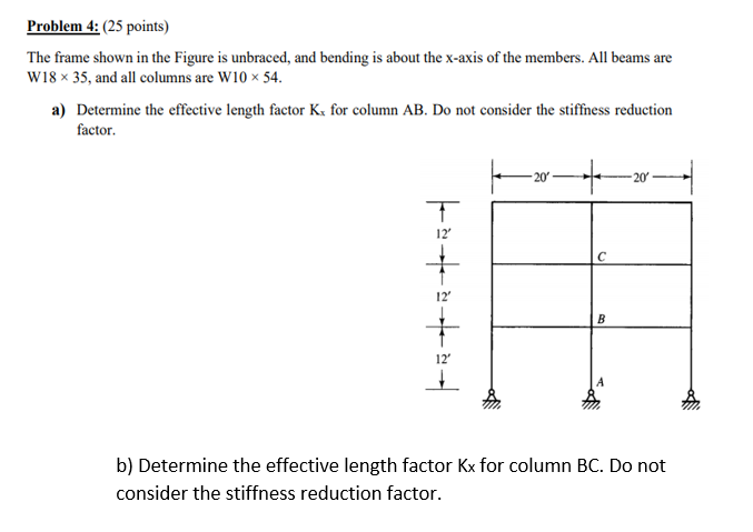 Solved Problem 4: (25 points) The frame shown in the Figure | Chegg.com