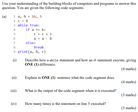 Solved Use your understanding of the building blocks of | Chegg.com