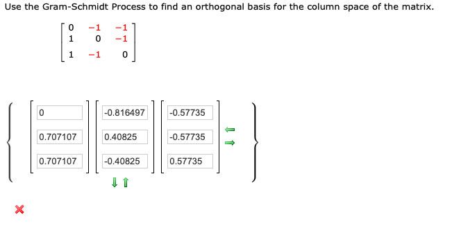 Solved Use the Gram-Schmidt Process to find an orthogonal | Chegg.com
