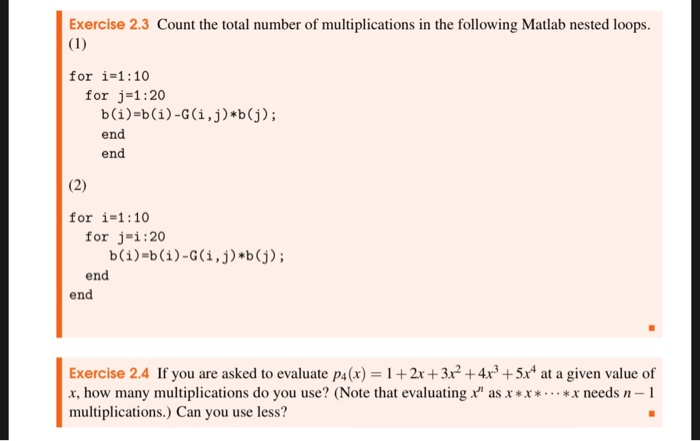 Solved Exercise 2 3 Count The Total Number Of Multiplicat Chegg Com