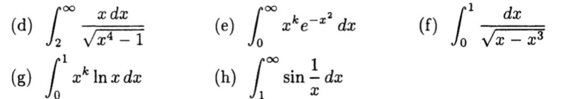 Solved 21 2 1 Test Each Of The Following Improper Integr Chegg Com