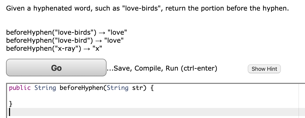 Solved Given A Hyphenated Word Such As Love Birds Ret Chegg Com