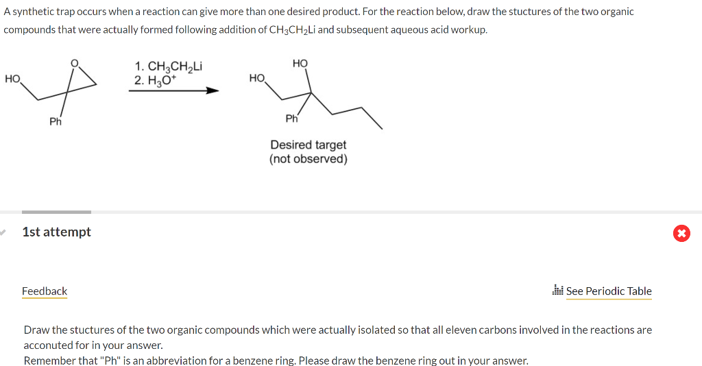 Solved A synthetic trap occurs when a reaction can give more | Chegg.com