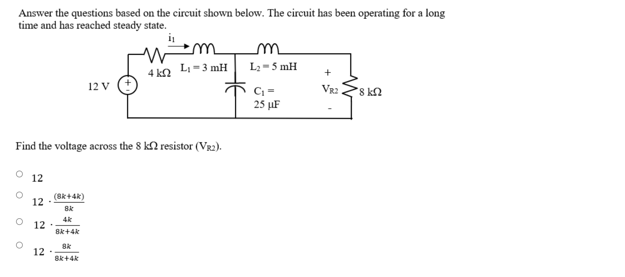 Solved Answer the questions based on the circuit shown | Chegg.com
