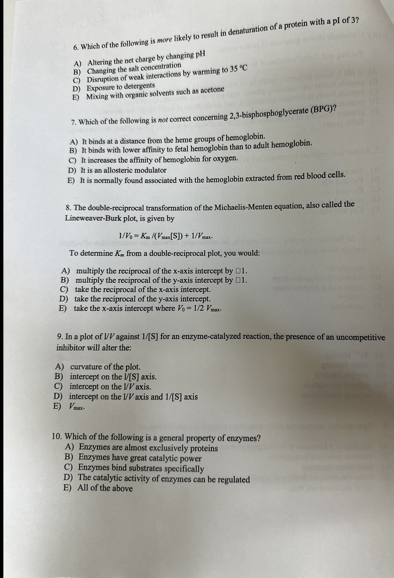 Solved 6. Which of the following is more likely to result in | Chegg.com