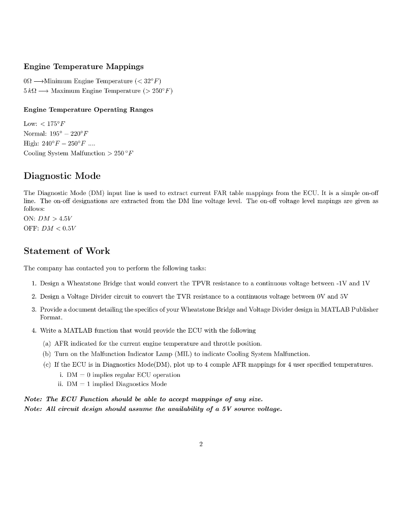Project 1 Engine Management System Problem