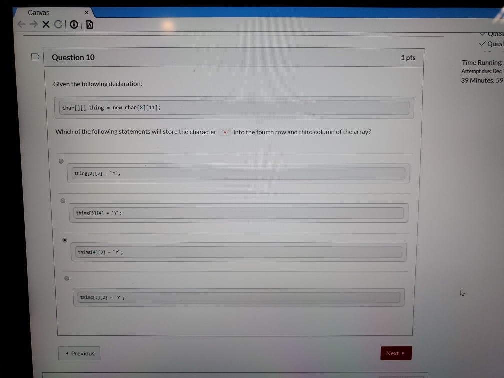 Solved Canvas X C V Quest Quest Question 10 1 Pts Ti Chegg Com