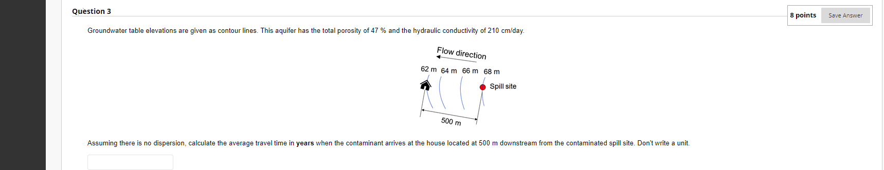 Solved Question 3 8 points Save Answer Groundwater table | Chegg.com