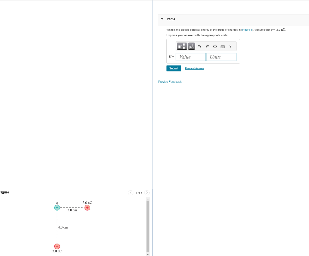 Solved What is the electric potential energy of the group of | Chegg.com