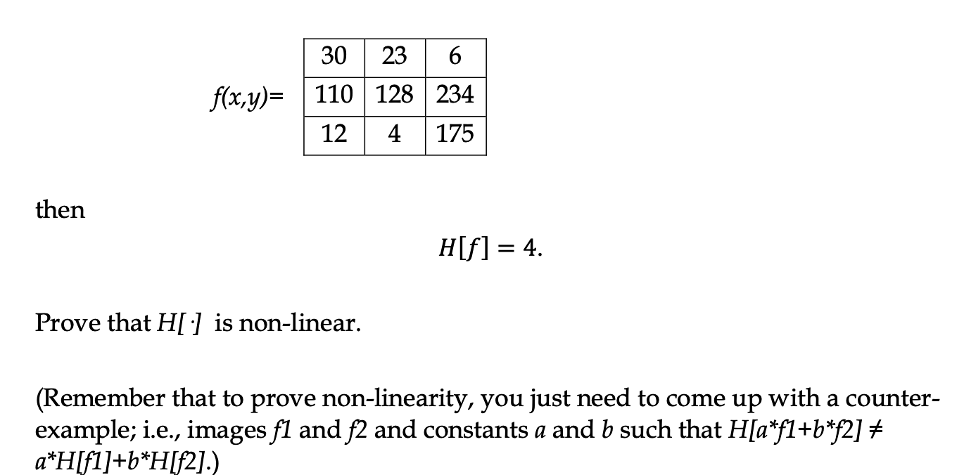 Solved Let H[⋅] be the operator that determines the minimum | Chegg.com
