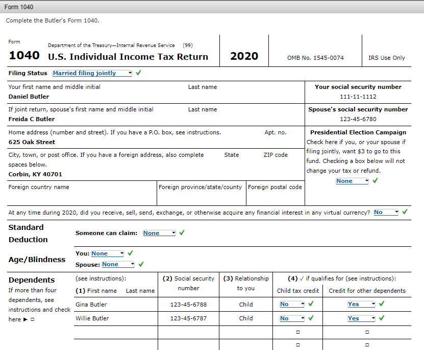 Solved Note: This problem is for the 2020 tax year. Daniel | Chegg.com